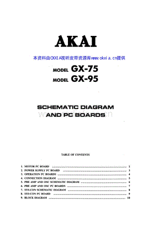 AKAI GX-75-95SCH 电路图 维修原理图.pdf