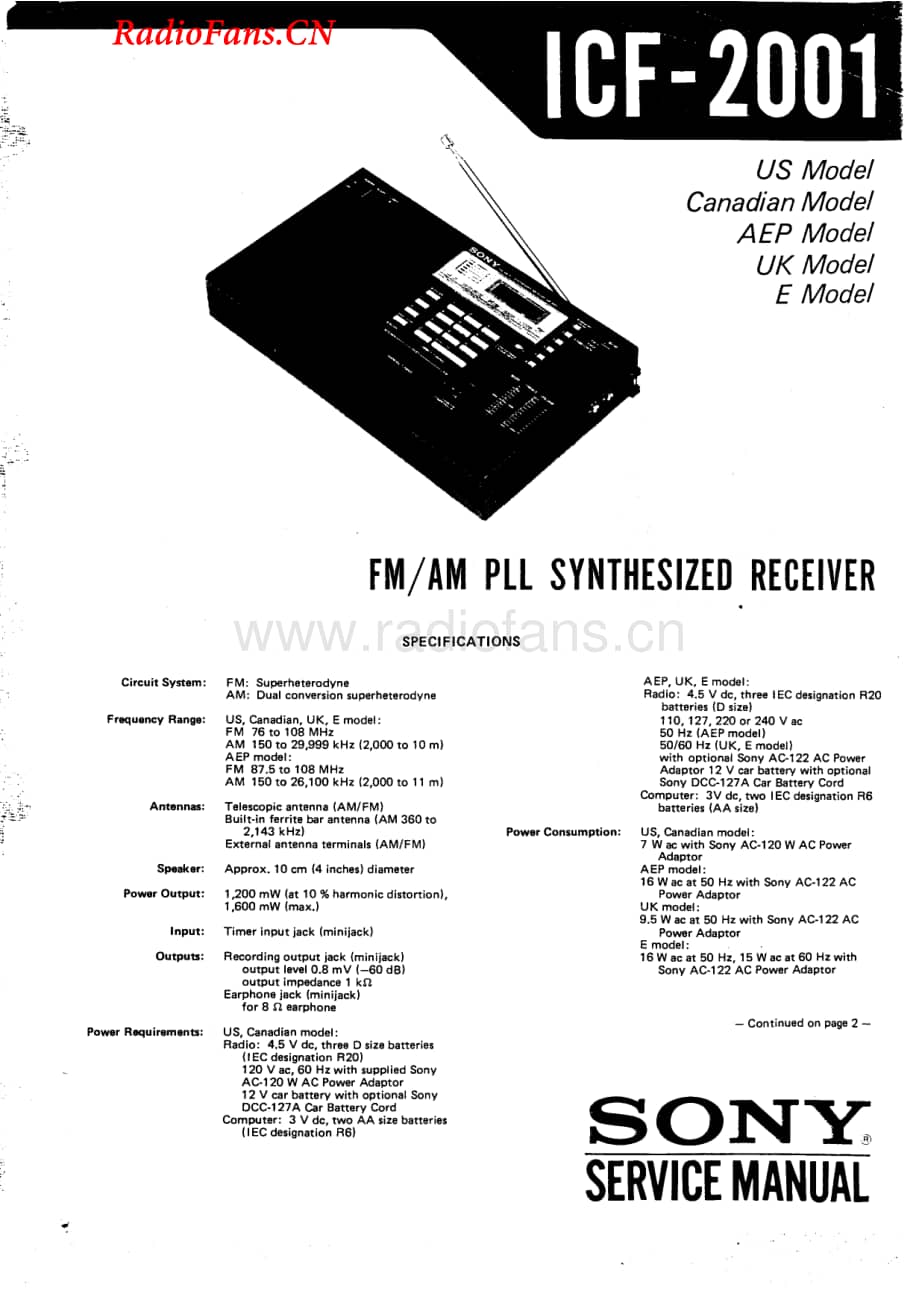 sony_icf-2001 电路图 维修原理图.pdf_第1页