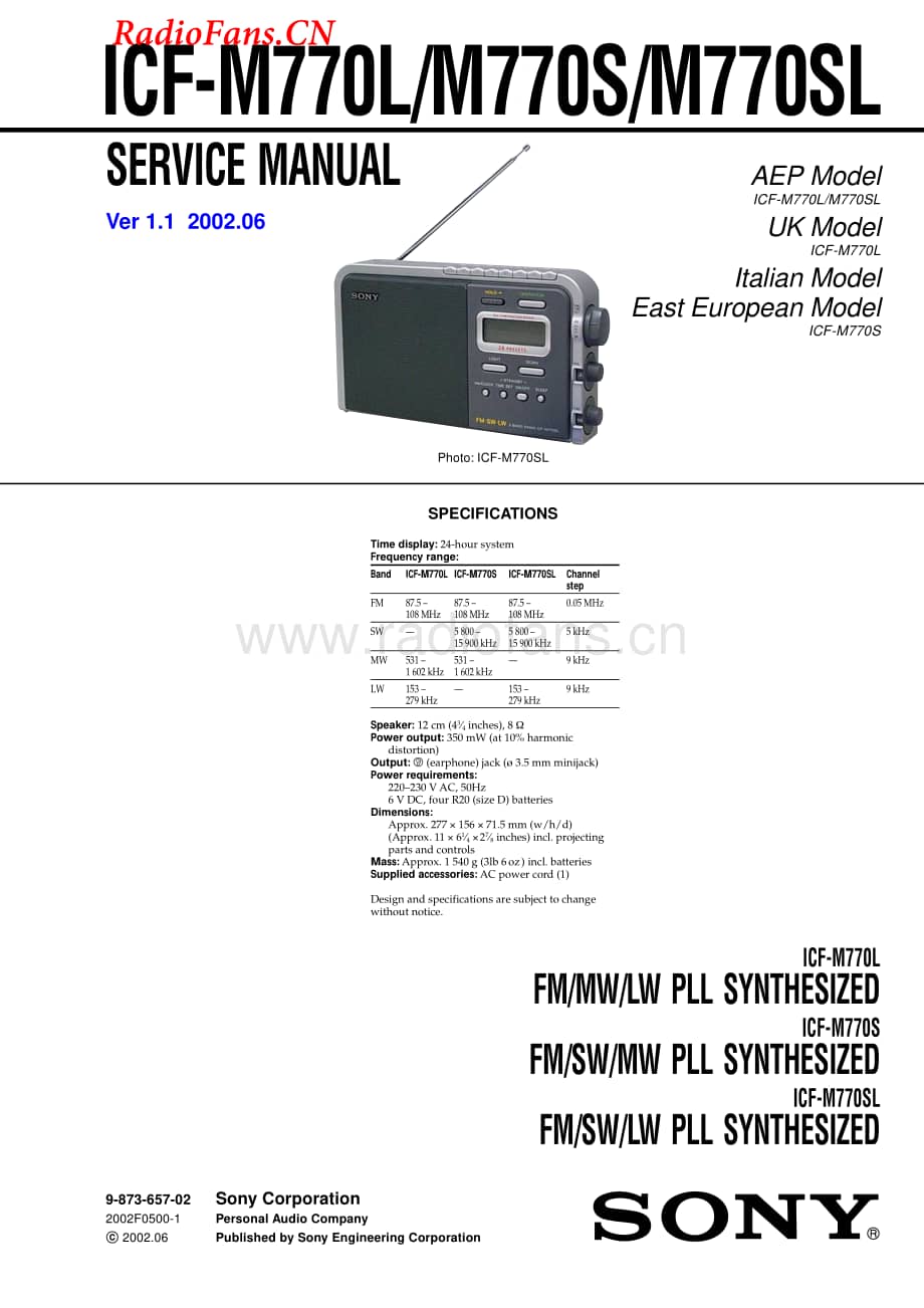 sony_icf-m770lssl_sm 电路图 维修原理图.pdf_第1页