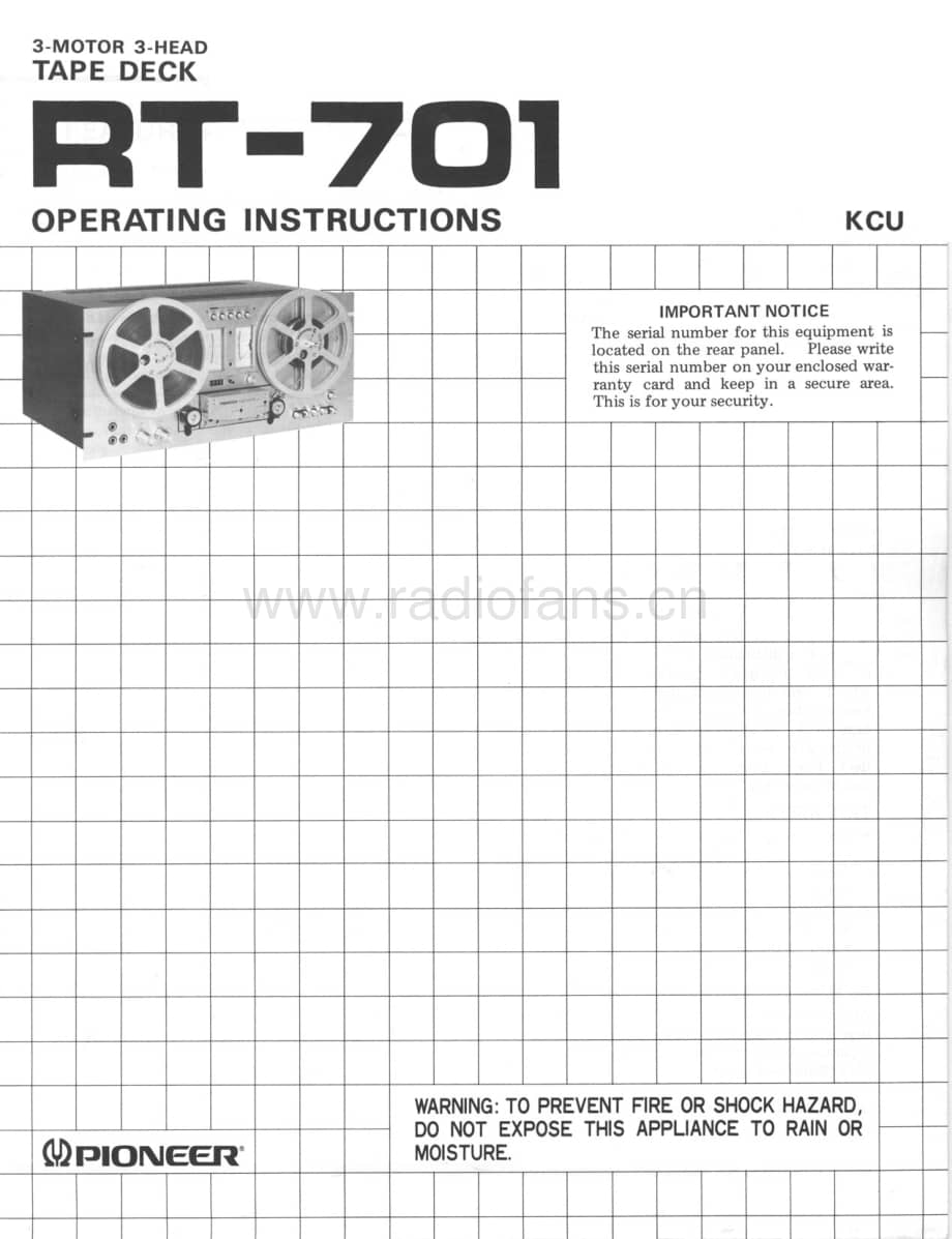 Pioneer_RT-701_owners_manual 电路图 维修原理图.pdf_第1页