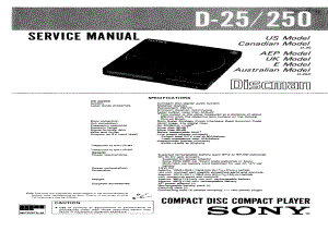 SONY D-25_250_SERVICE_MANUAL 电路图 维修原理图.pdf