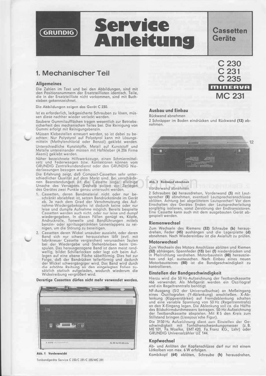 Grundig C230 C231 C235 Minerva MC231 电路原理图.pdf_第1页