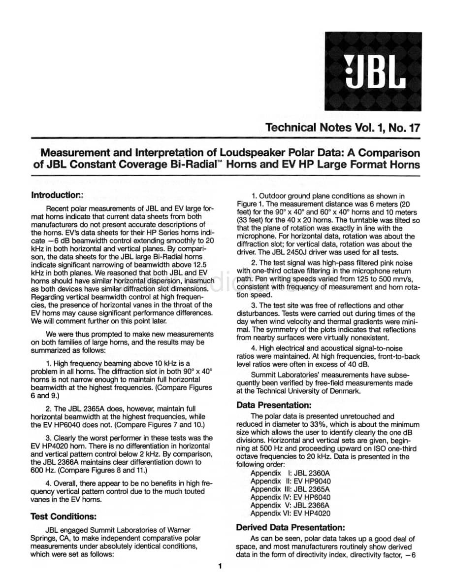 JBL Technical Note - Vol.1, No.17 电路原理图.pdf_第1页