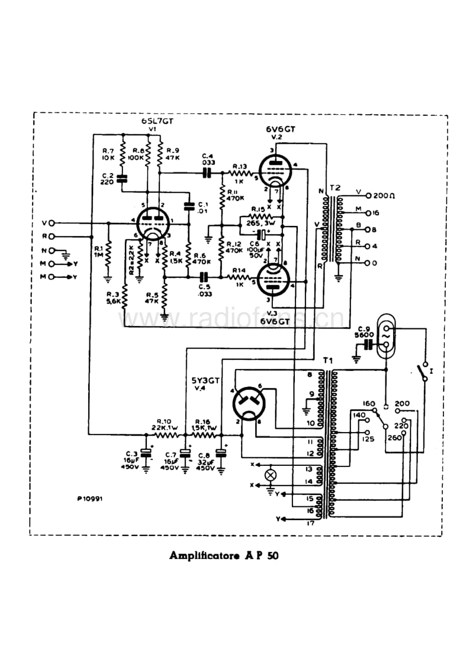 Magneti Marelli AP50 amplifier 电路原理图.pdf_第1页