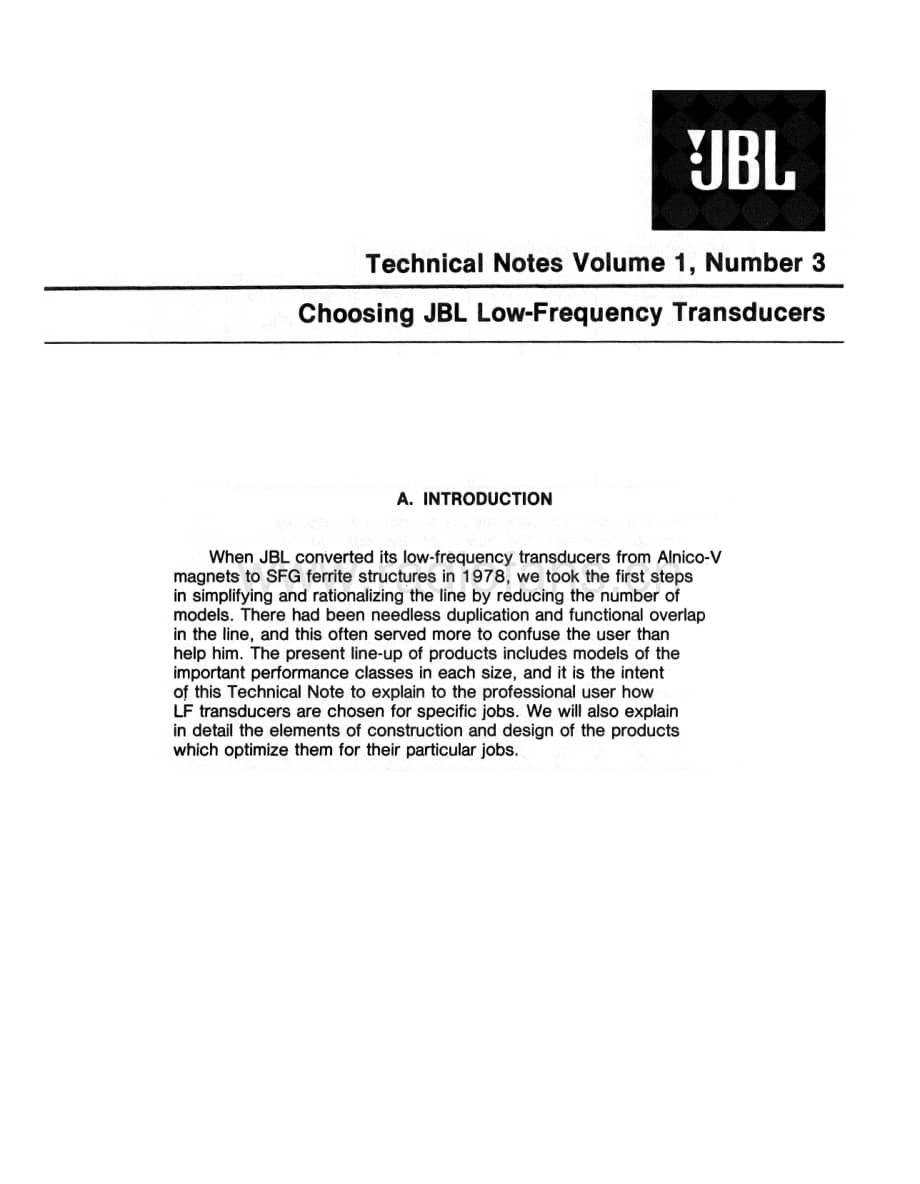 JBL Technical Note - Vol.1, No.3 电路原理图.pdf_第1页