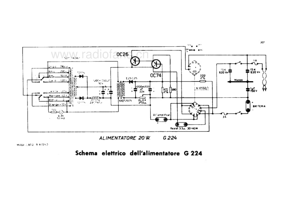 Geloso G230PA Power supply 电路原理图.pdf_第1页