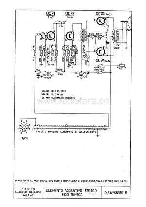 Allocchio Bacchini stereo unit TRV50A 电路原理图.pdf