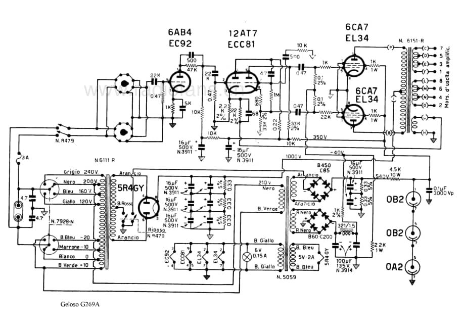 Geloso G269A Amplifier 电路原理图.pdf_第1页