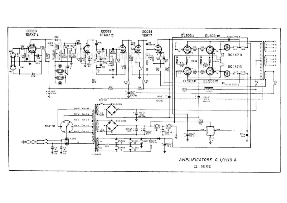 Geloso G1-1110A Amplifier 电路原理图.pdf_第1页