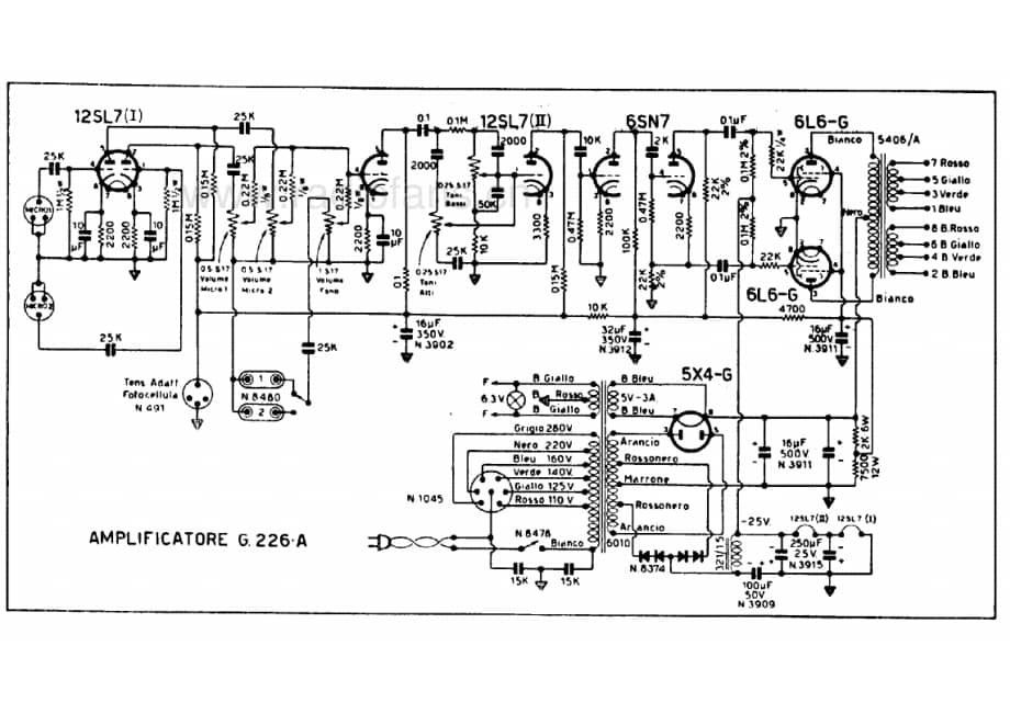 Geloso G226A Amplifier 电路原理图.pdf_第1页