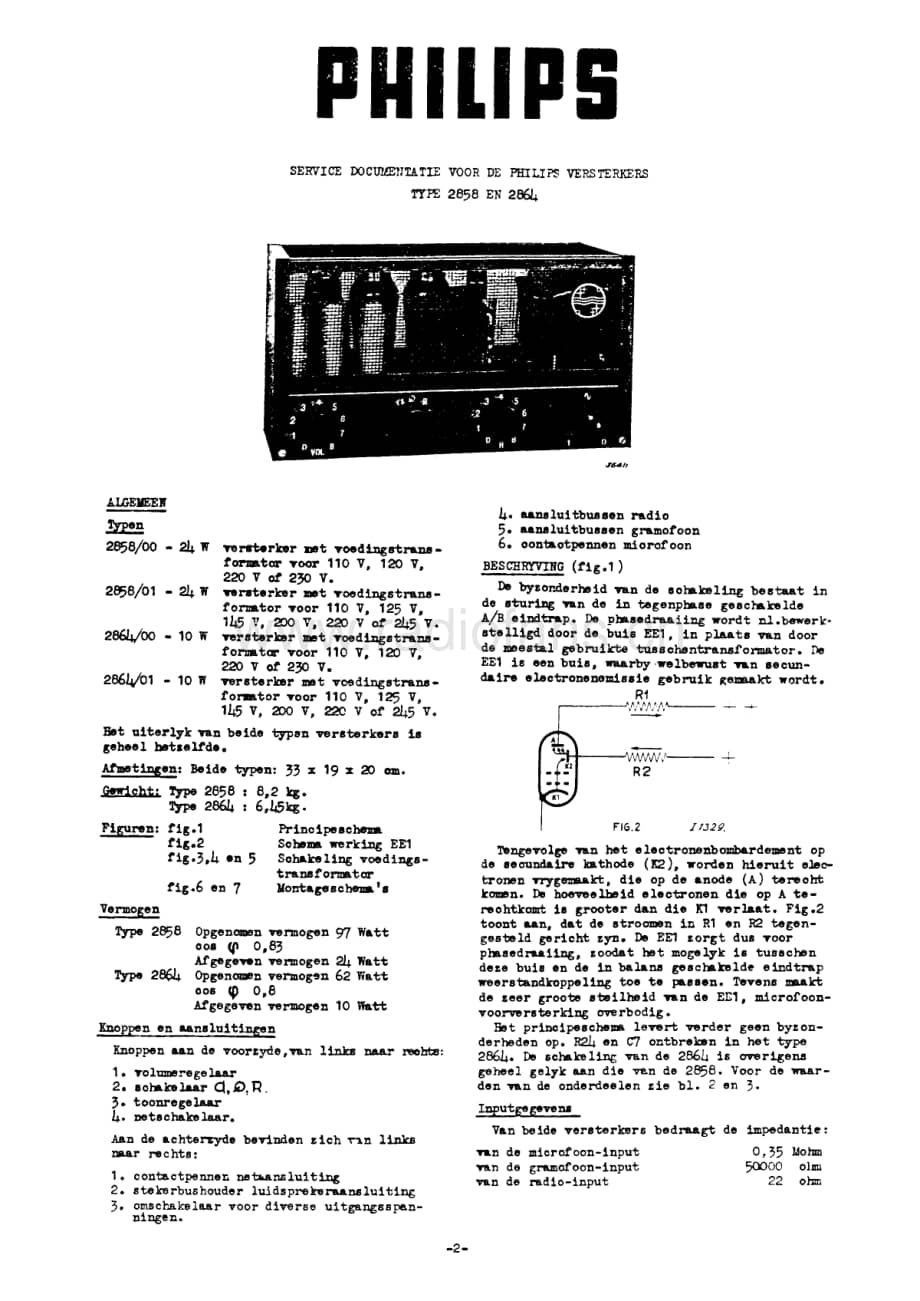 Philips 2858_2864 电路原理图.pdf_第1页