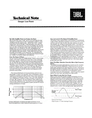 JBL Technical Note - Danger, Low Power 电路原理图.pdf