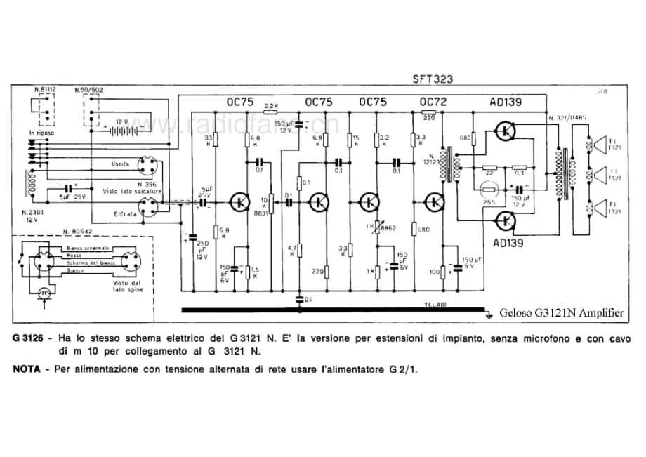 Geloso G3121N Amplifier 电路原理图.pdf_第1页