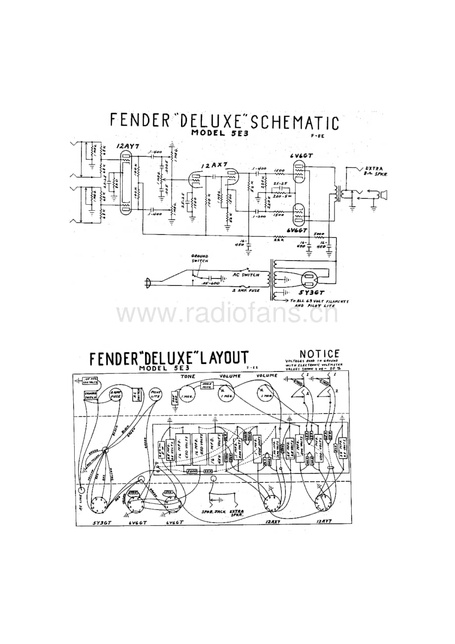 Fender Deluxe 5E3 电路原理图.pdf_第1页