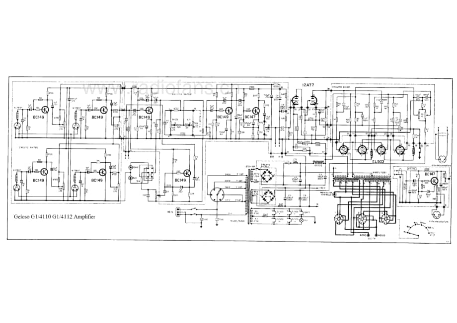 Geloso G1-4110 G1-4112 Amplifier 电路原理图.pdf_第1页