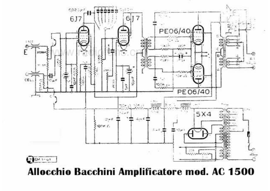 Allocchio Bacchini Amplificatore AC1500 电路原理图.pdf_第1页