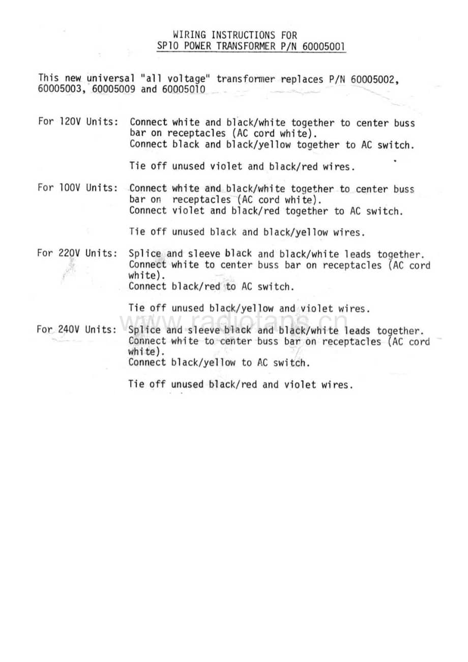 Audio Research SP10 transformer 电路原理图.pdf_第1页