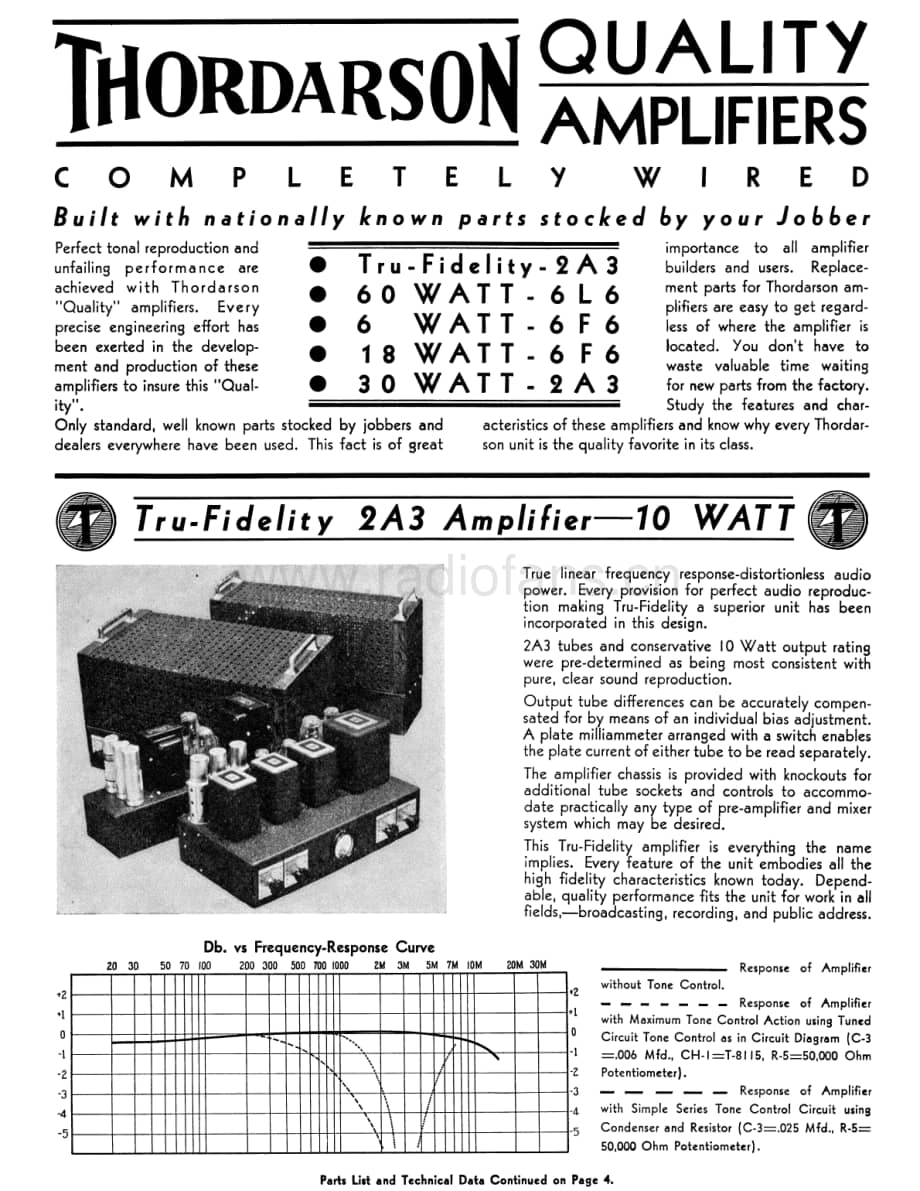 Thordarson Quality amplifiers 电路原理图.pdf_第1页