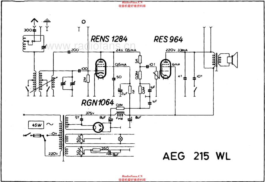 AEG 215WL 电路原理图.pdf_第1页