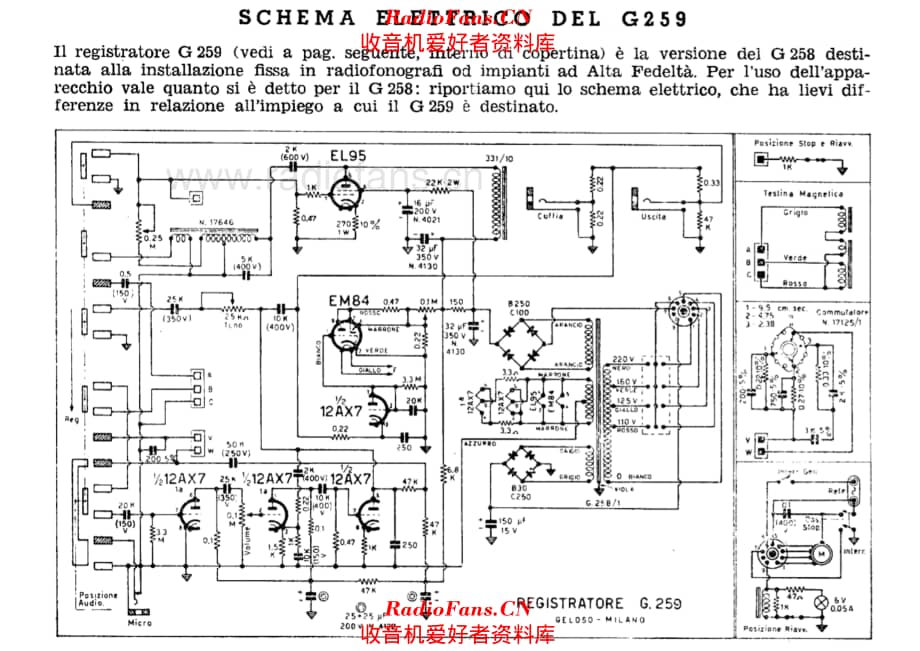 Geloso G259 Recorder 电路原理图.pdf_第1页