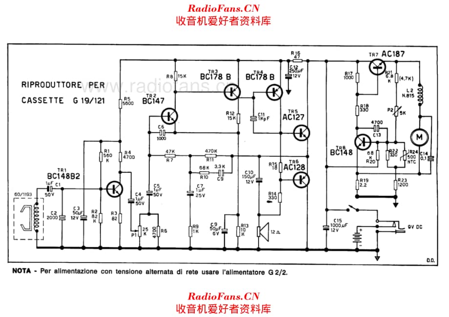 Geloso G19-121 Cassette player 电路原理图.pdf_第1页