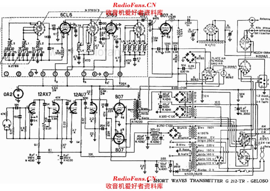 Geloso G212T Short Wave Transmitter 电路原理图.pdf_第1页