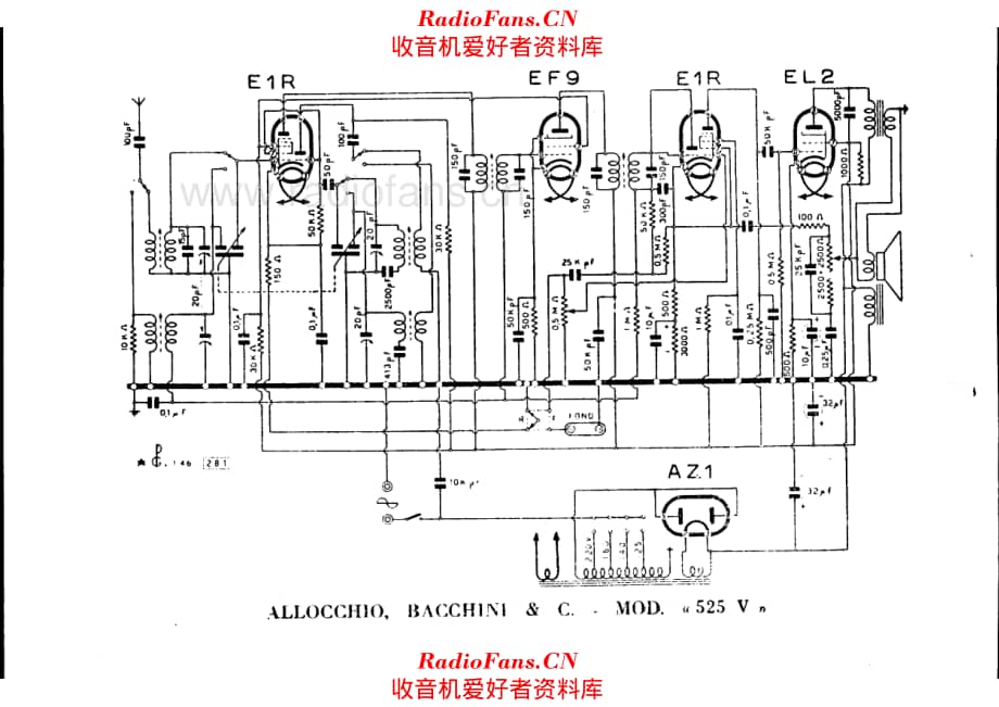 Allocchio Bacchini 525V 电路原理图.pdf_第1页