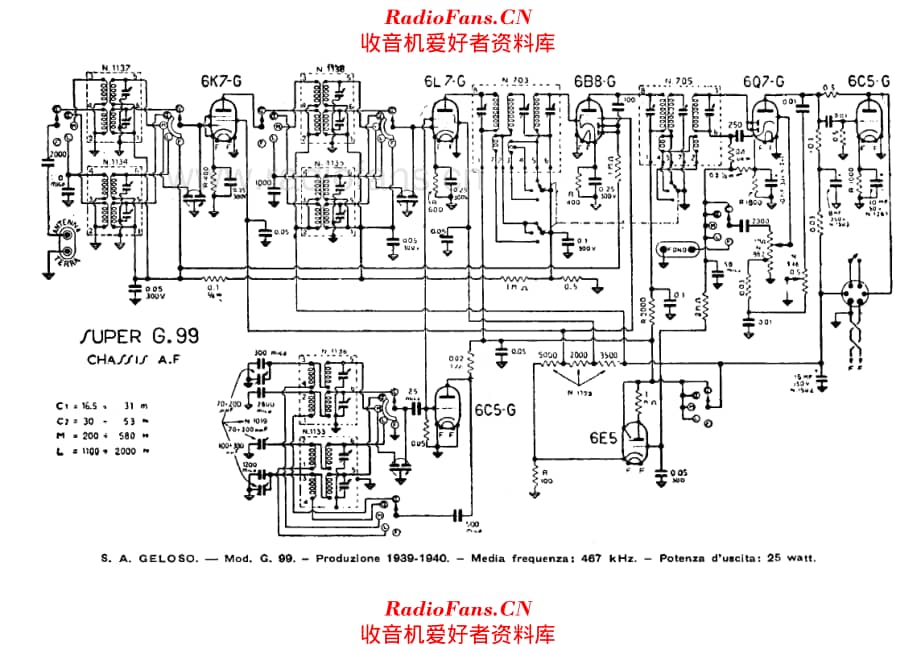 Geloso Super G99 IF unit 电路原理图.pdf_第1页