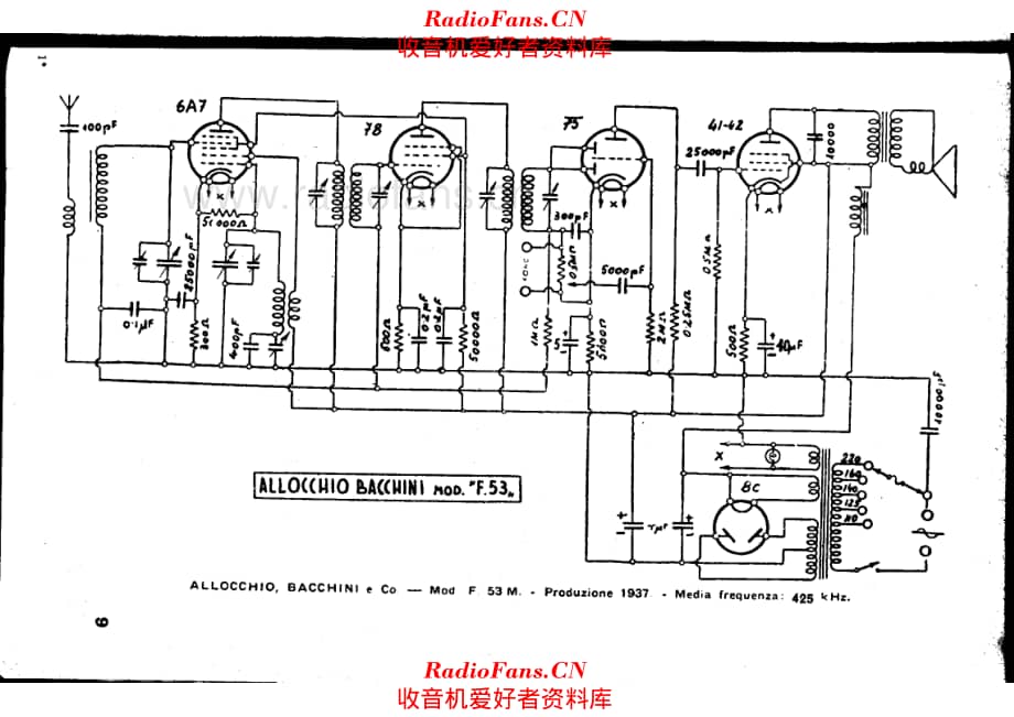 Allocchio Bacchini F53 电路原理图.pdf_第1页