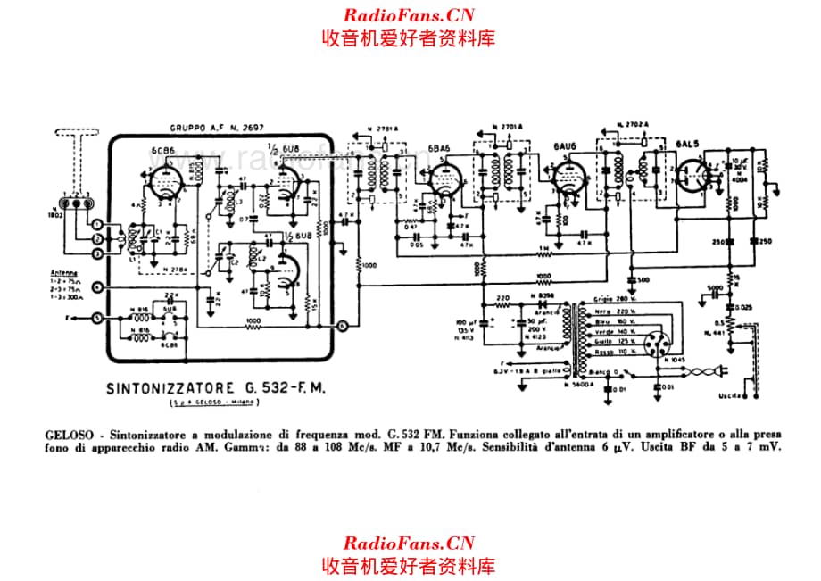 Geloso G532-FM Tuner 电路原理图.pdf_第1页