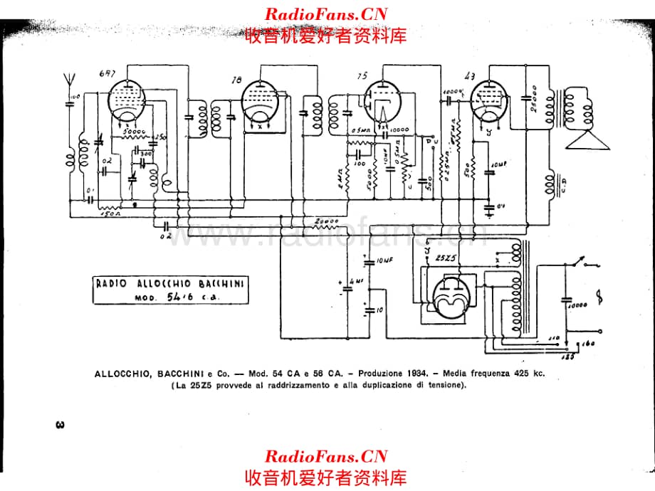 Allocchio Bacchini 54CA_56CA 电路原理图.pdf_第1页