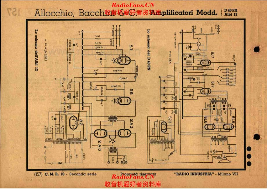 Allocchio Bacchini D 40 PN Albi 12 电路原理图.pdf_第2页