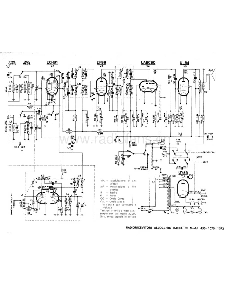 Allocchio Bacchini 450 1070 1072 电路原理图.pdf_第1页