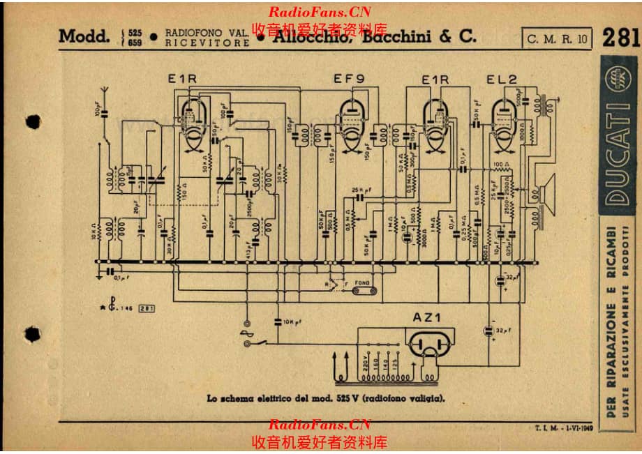 Allocchio Bacchini 525V 2 电路原理图.pdf_第1页