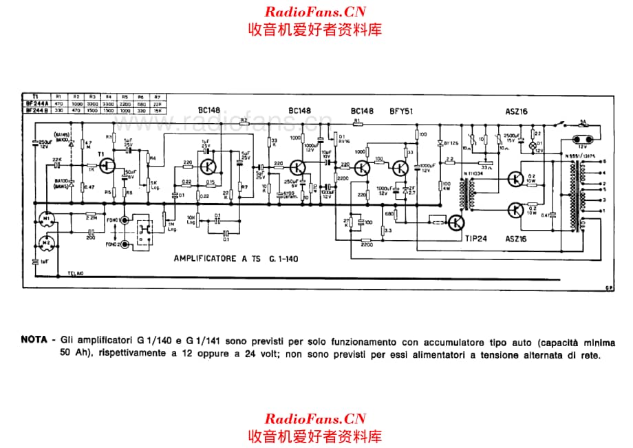 Geloso G1-140 Amplifier 电路原理图.pdf_第1页