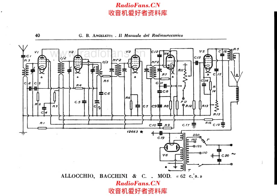 Allocchio Bacchini 62CA 电路原理图.pdf_第1页