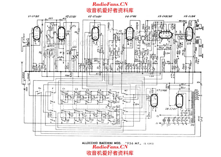 Allocchio Bacchini 956 MF 电路原理图.pdf_第1页