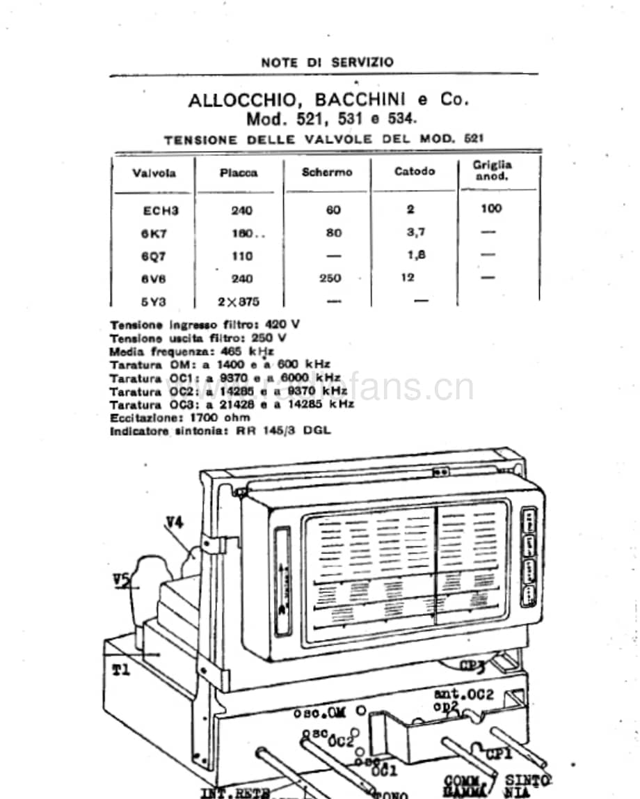 Allocchio Bacchini 521 531 534 3-4 电路原理图.pdf_第1页