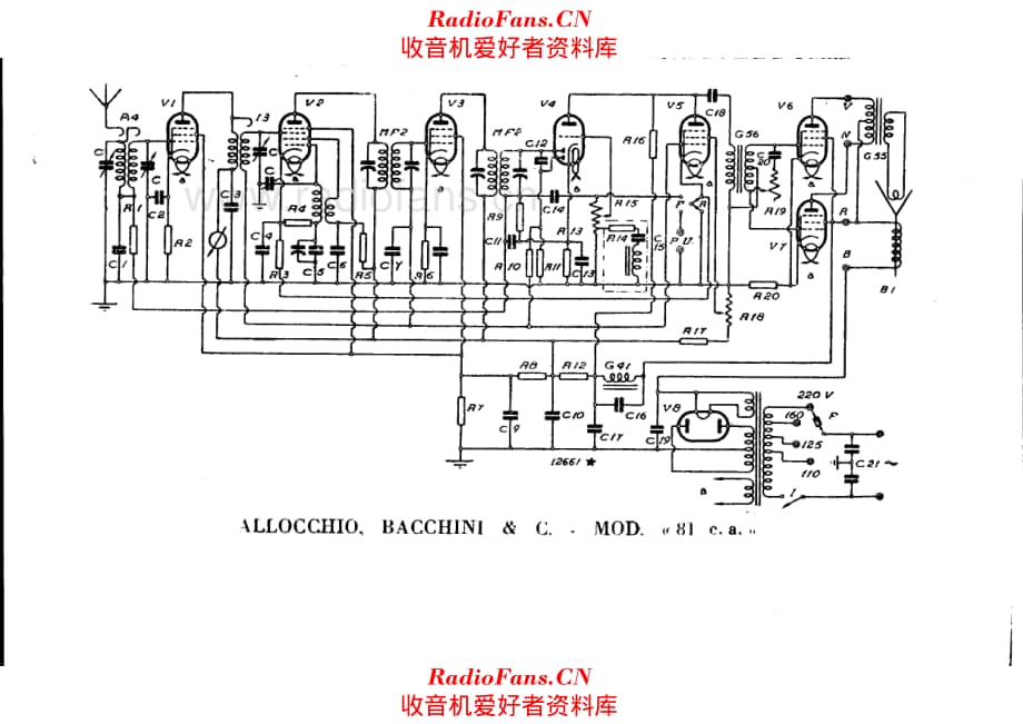 Allocchio Bacchini 81CA 电路原理图.pdf_第1页