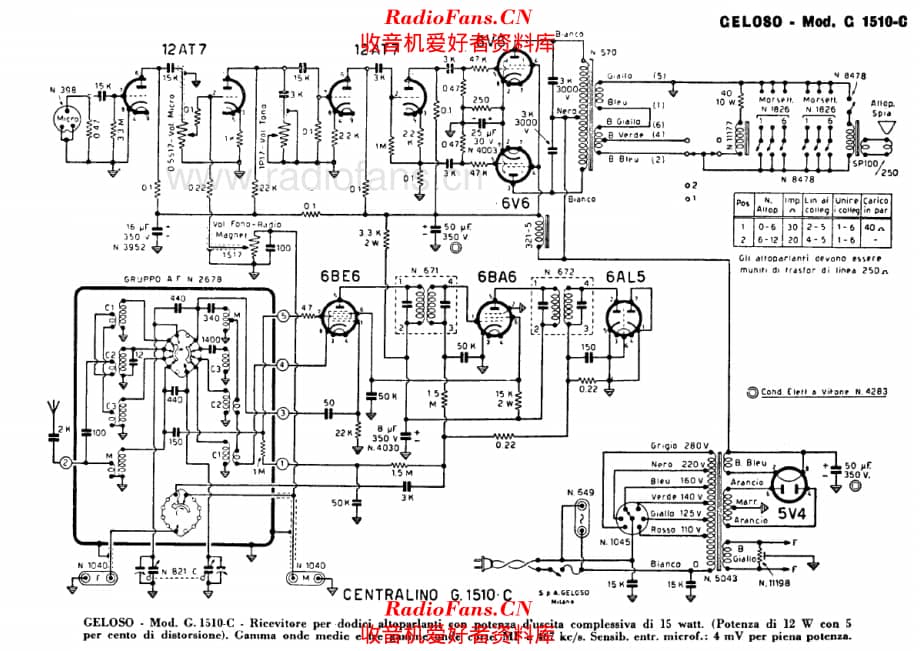 Geloso G1510C Centralino 电路原理图.pdf_第1页