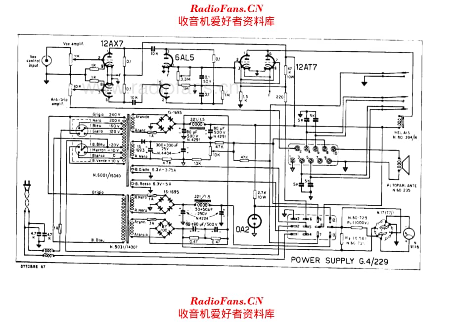 Geloso G4-229 Power Supply 电路原理图.pdf_第1页