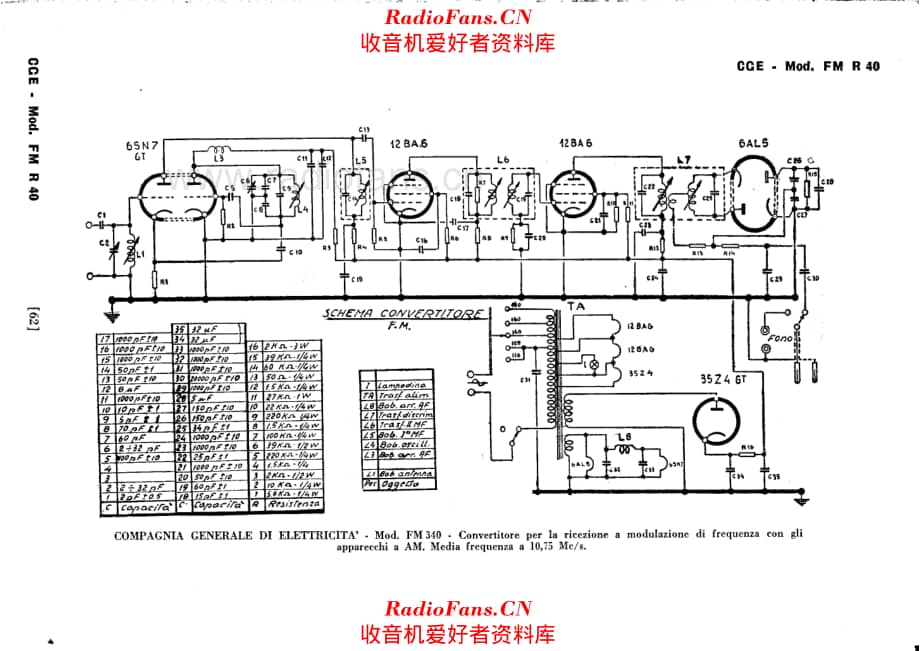 CGE Convertitore FM R40 电路原理图.pdf_第1页