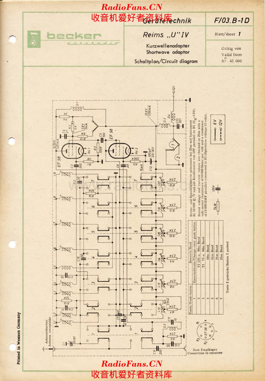 Becker_Reims_U_IV-Schematic 电路原理图.pdf_第1页