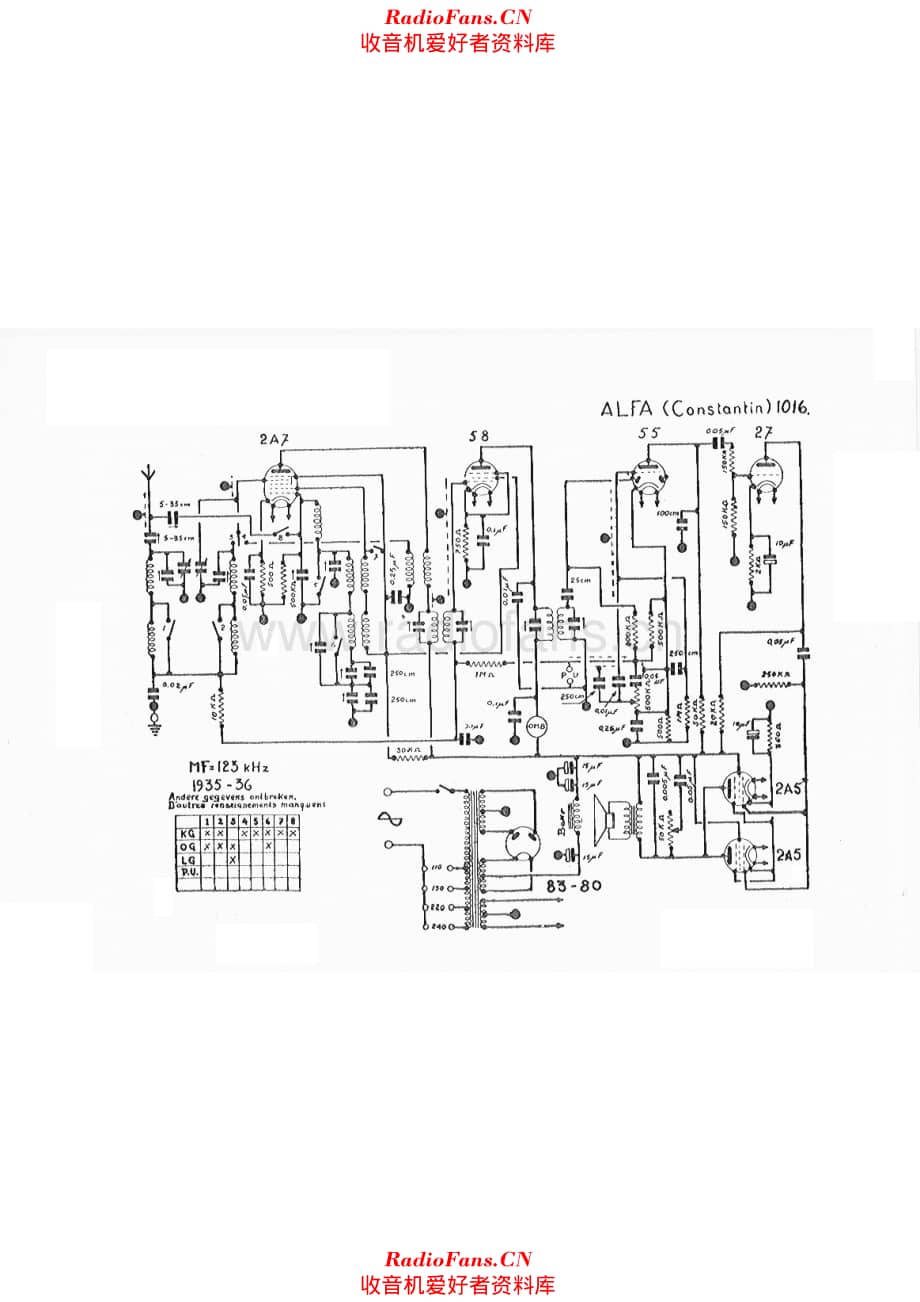 Alfa-Radio Bruxelles Constantin1016 电路原理图.pdf_第1页