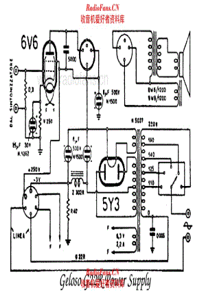 Geloso G22R Power Supply and amplifier 电路原理图.pdf