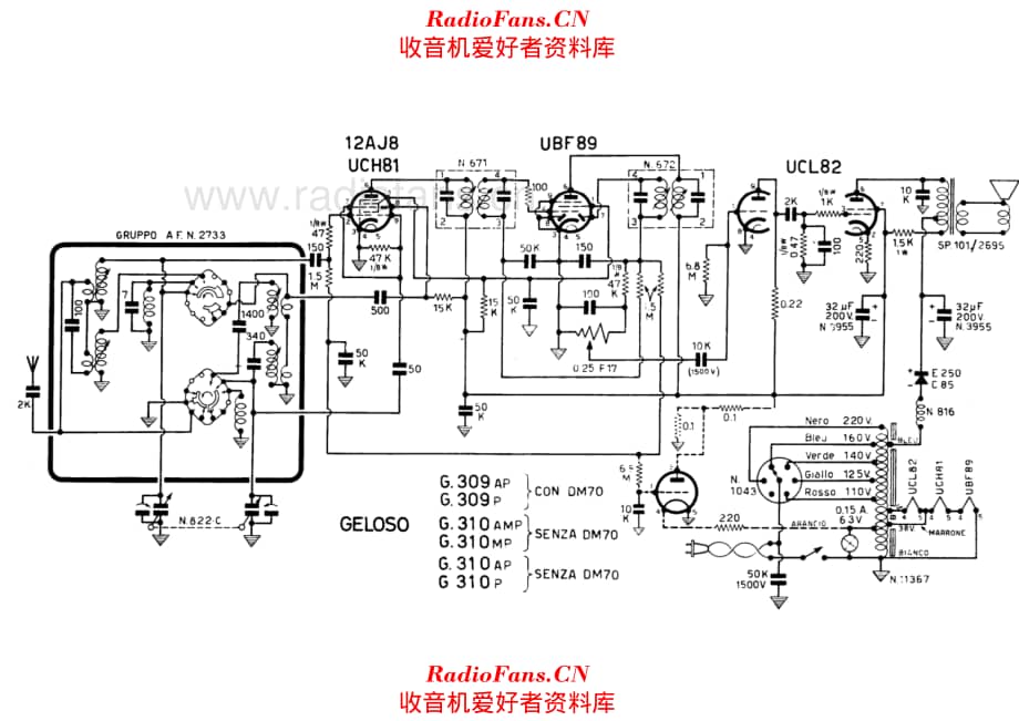 Geloso G309AP G309P G310AMP G310MP G310AP G310P 电路原理图.pdf_第1页