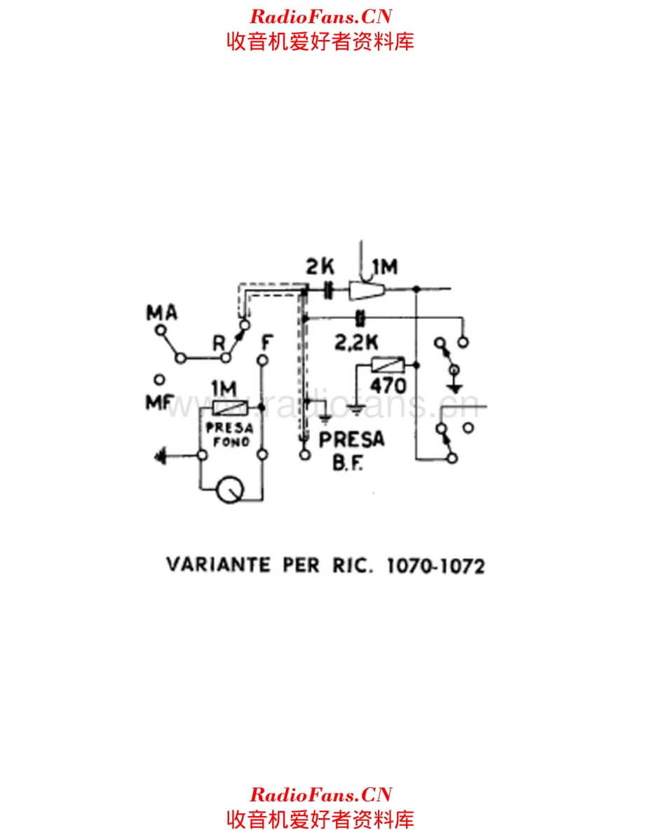 Allocchio Bacchini Variante per ricevitore 1070 1072 电路原理图.pdf_第1页