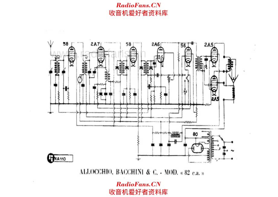 Allocchio Bacchini 82 CA 电路原理图.pdf_第1页