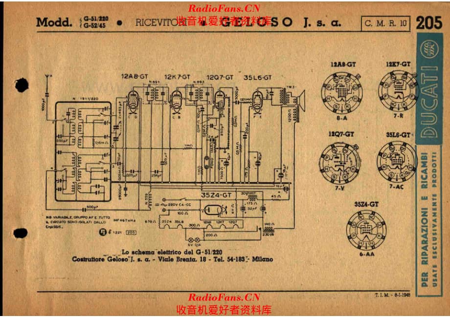 Geloso G-51-220 电路原理图.pdf_第1页