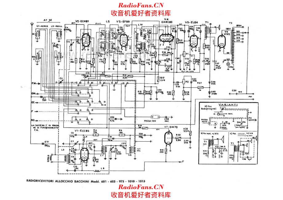 Allocchio Bacchini 601 - 603 - 975 - 1010 - 1015 电路原理图.pdf_第1页